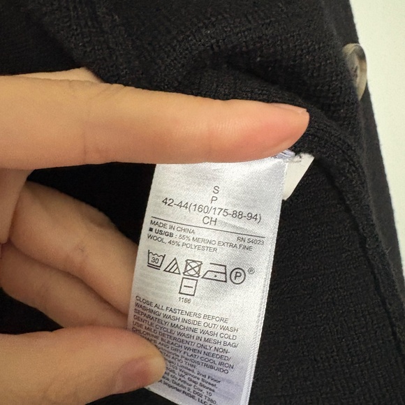 Washable merino wool cardigan - Picture 3 of 4